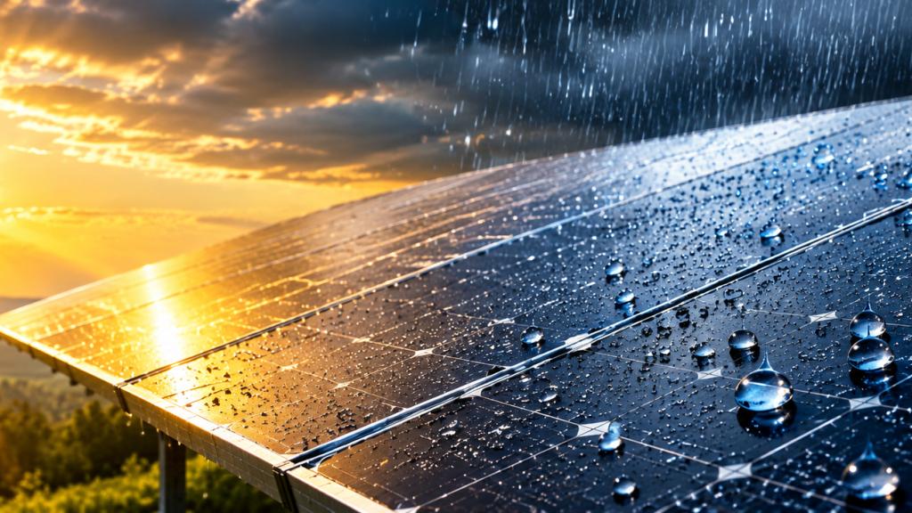 Ces panneaux solaires captent l’énergie du soleil… et des gouttes de pluie
