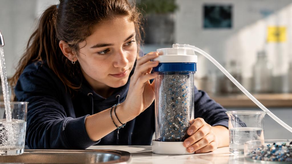 Une lycéenne invente un filtre capable d’éliminer 96 % des microplastiques de l’eau du robinet