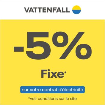 -5% Fixe sur votre contrat d'électricité